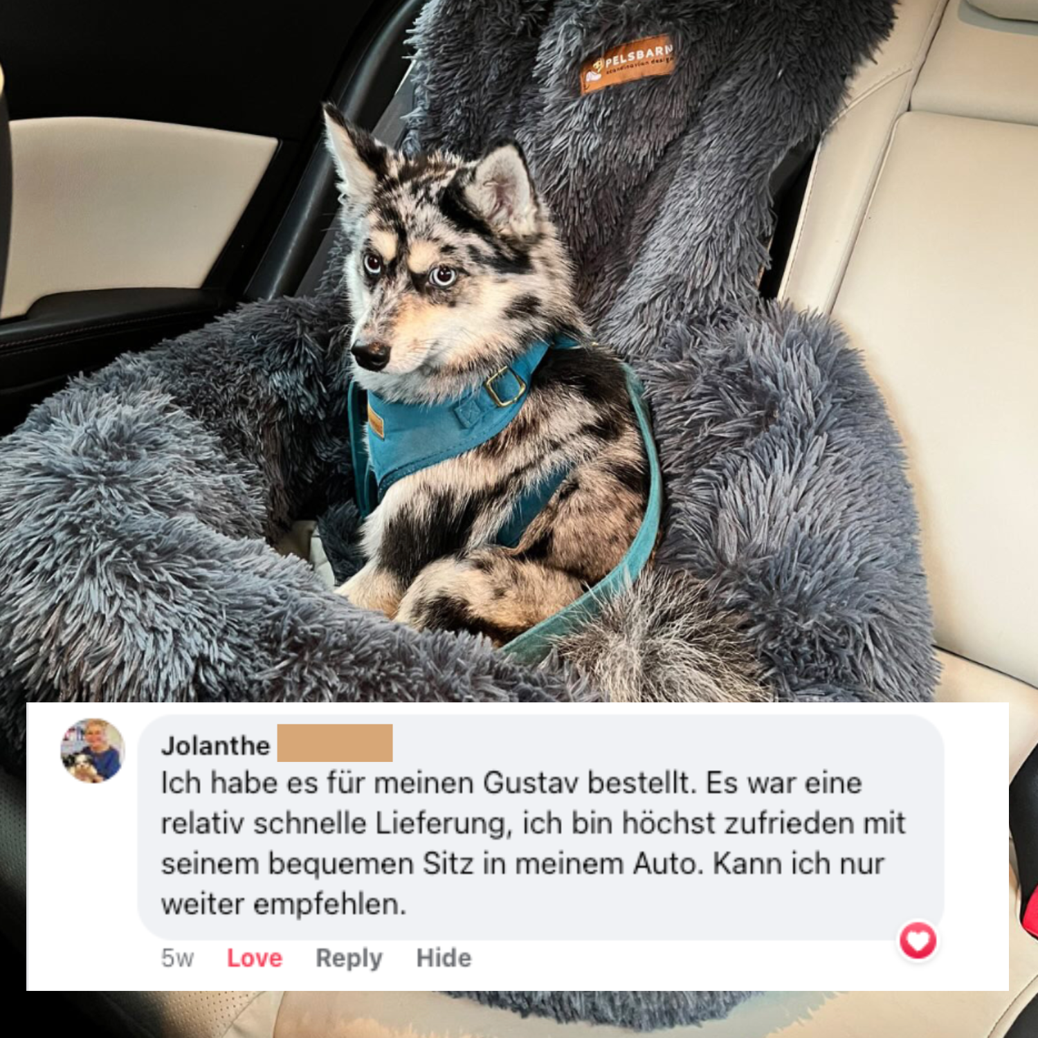 Pelsbarn Autositz 2.+ gratis Kühlmatte