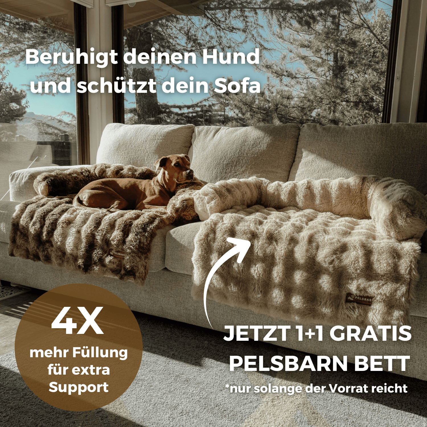 Luxuriöses Pelsbarn Sofabett (1+1 GRATIS)